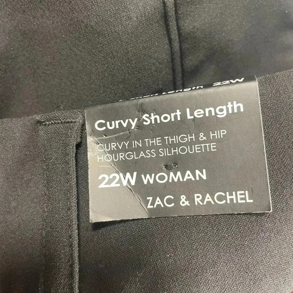 Zac & Rachel Curvy Short Length Black Pants  Trousers Size 22W - Picture 6 of 11